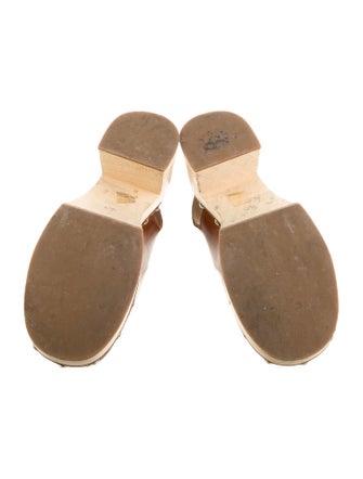 EB by Miista Leather Studded Accents Slingback Pumps