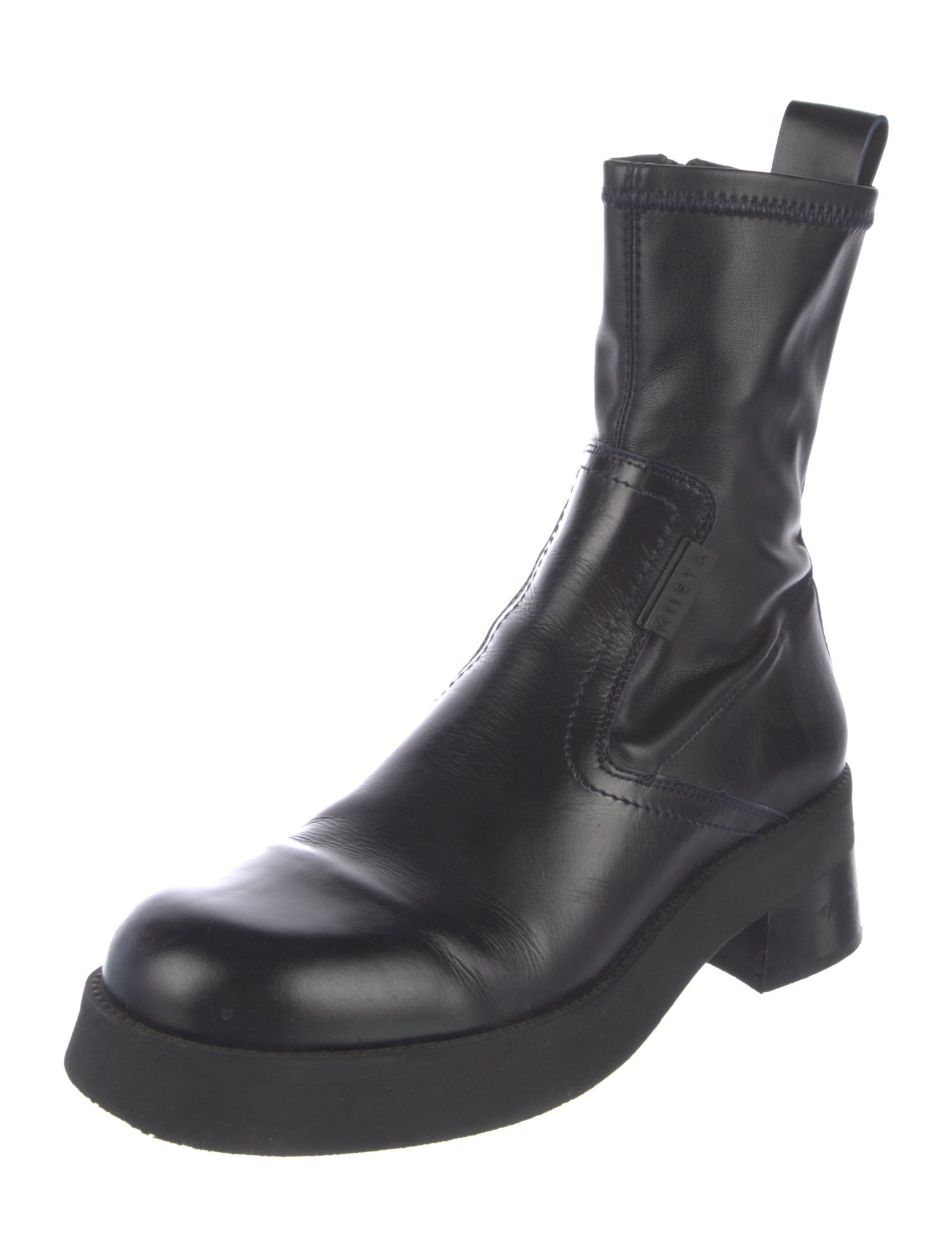 EB by Miista Leather Sock Boots