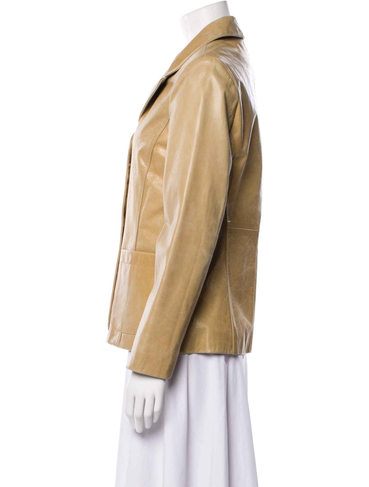 Elements by Vakko Leather Blazer