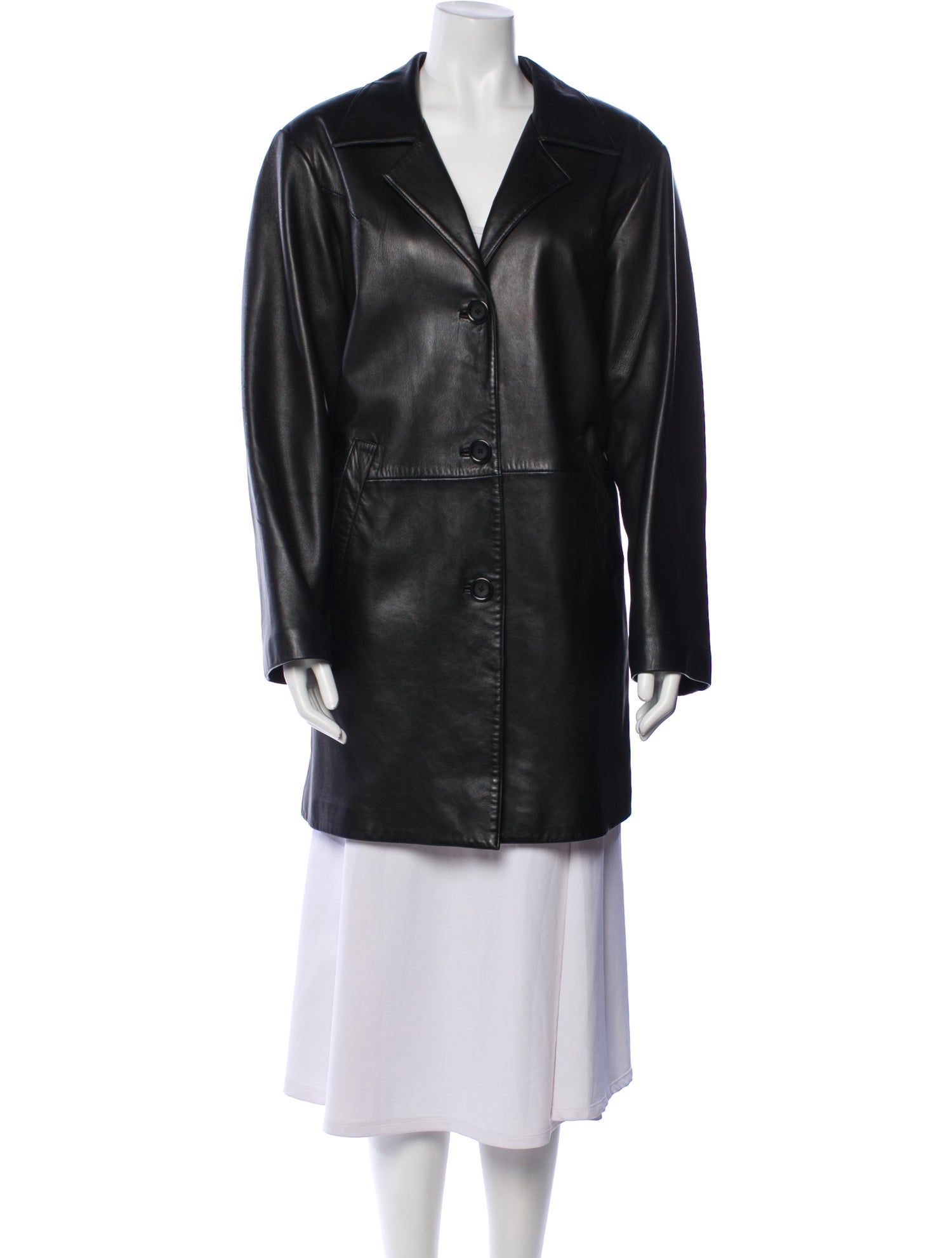 Elements by Vakko Leather Coat