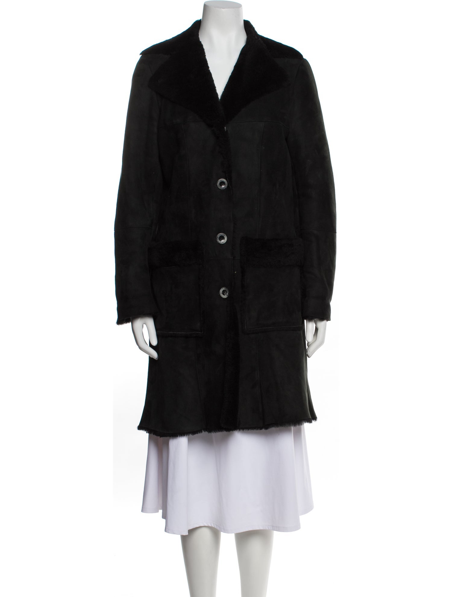 Elements by Vakko Shearling Fur Coat