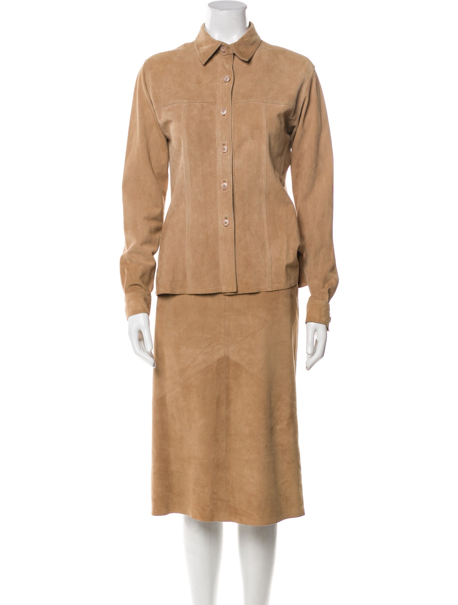 Elements by Vakko Suede Skirt Set