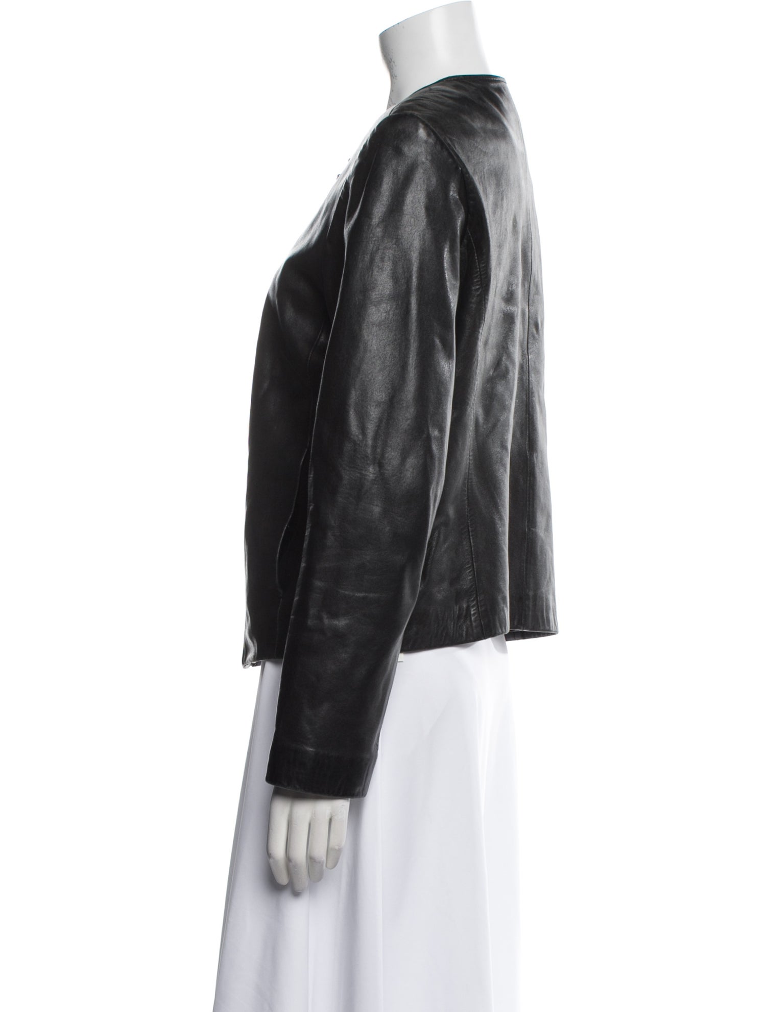 Elements by Vakko Leather Biker Jacket