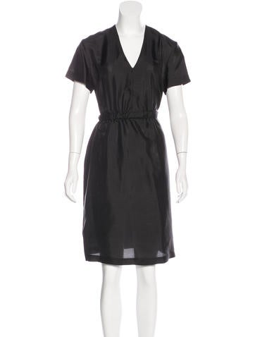 Erika Cavallini Silk V-Neck Dress w/ Tags