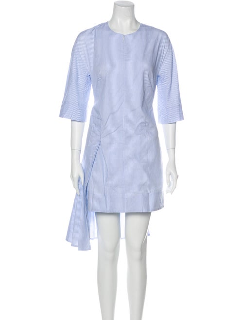 Eckhaus Latta Striped Knee-Length Dress Blue