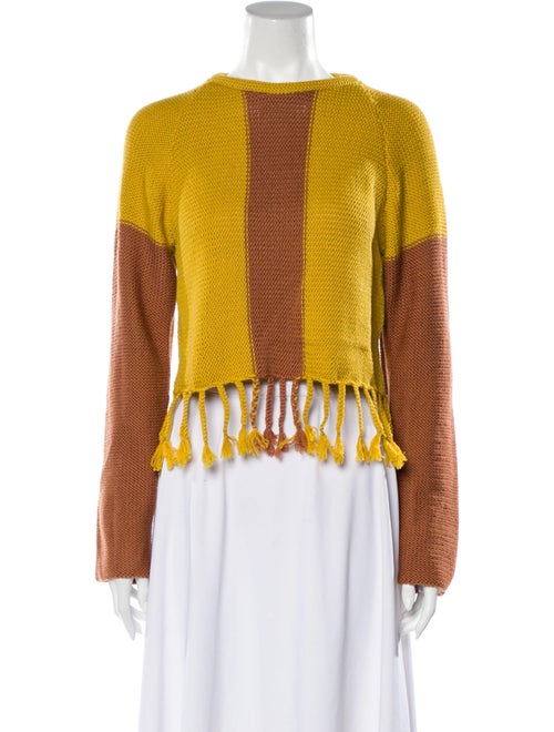Eckhaus Latta Wool Colorblock Pattern Sweater w/ T