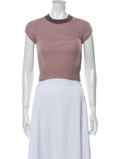 Eckhaus Latta Alpaca Crew Neck Sweater Pink