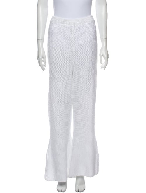 Eckhaus Latta Scallop Pant Wide Leg Pants White