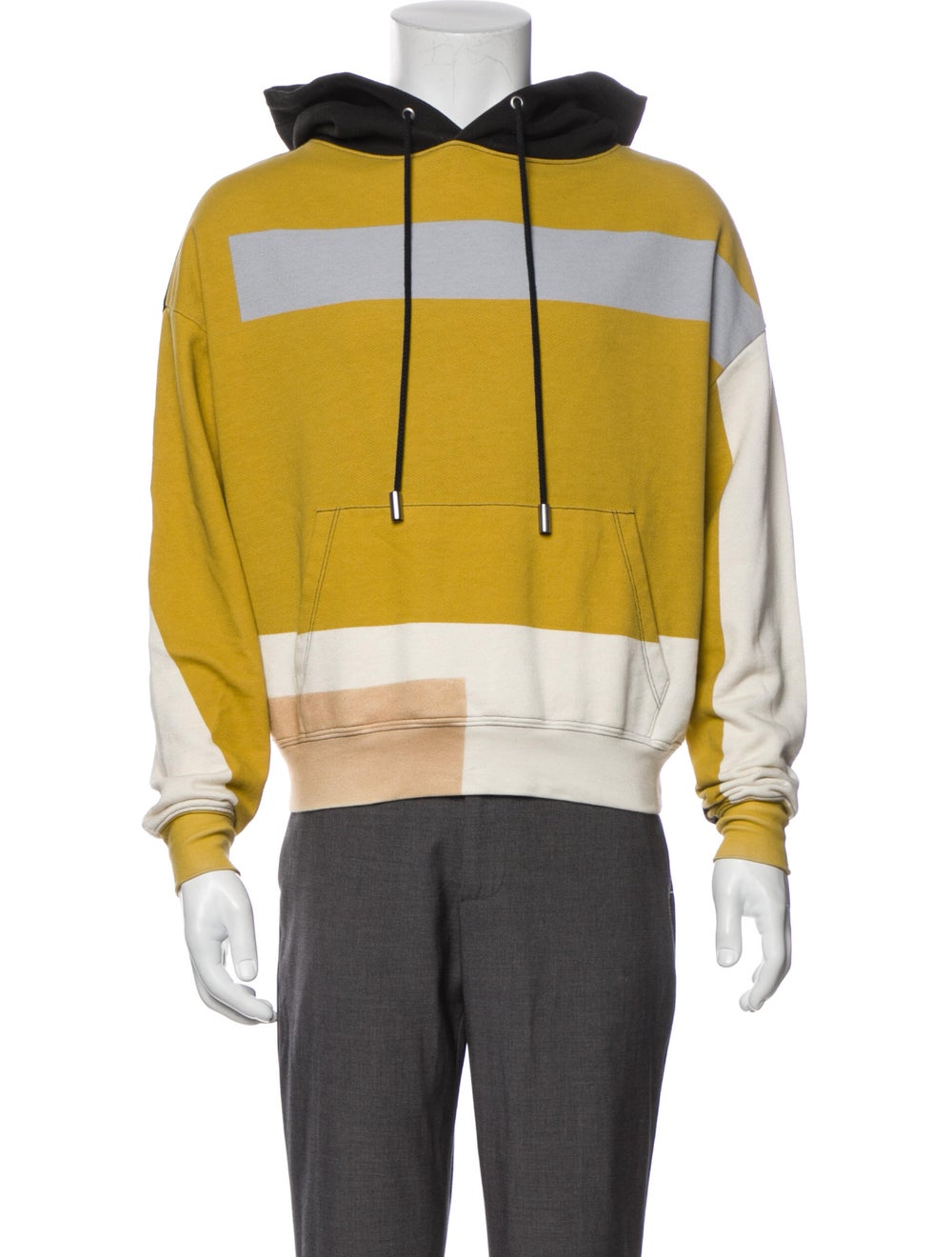 Eckhaus Latta Colorblock Pattern Crew Neck Hoodie - image 1
