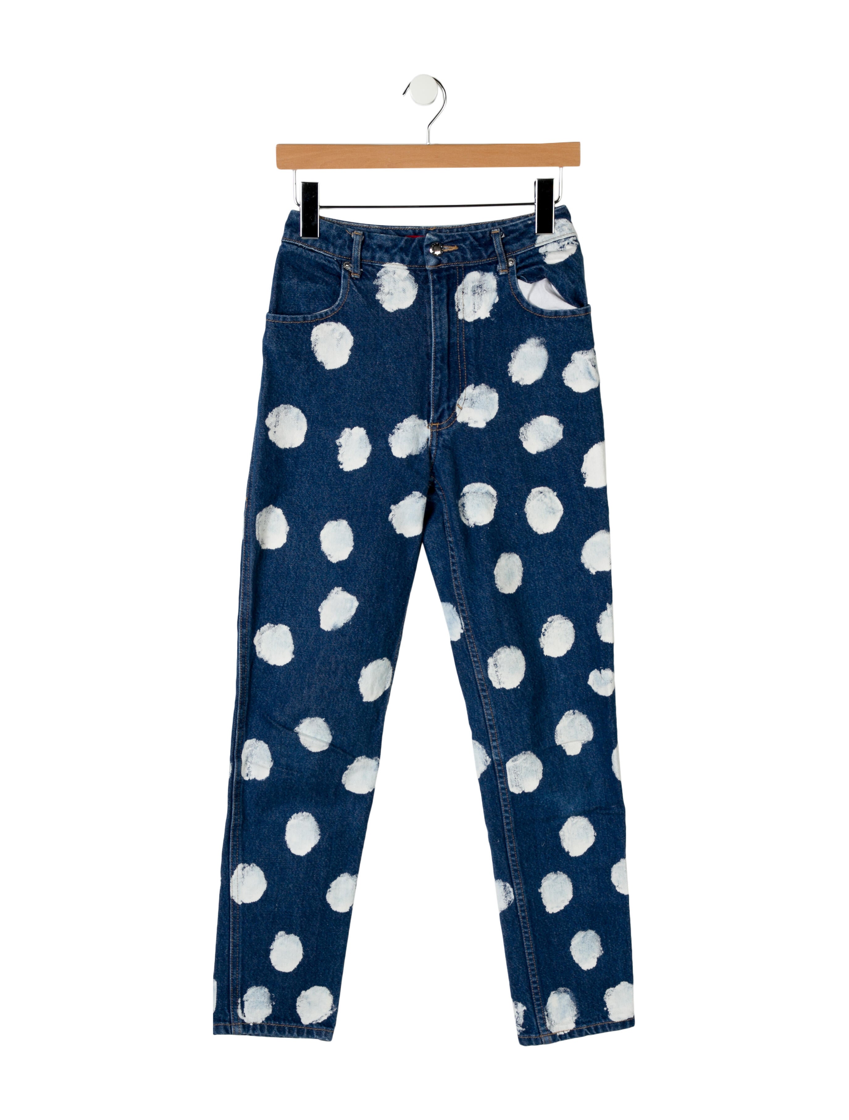 Eckhaus Latta HighRise Straight Leg Jeans Blue Jeans, Clothing