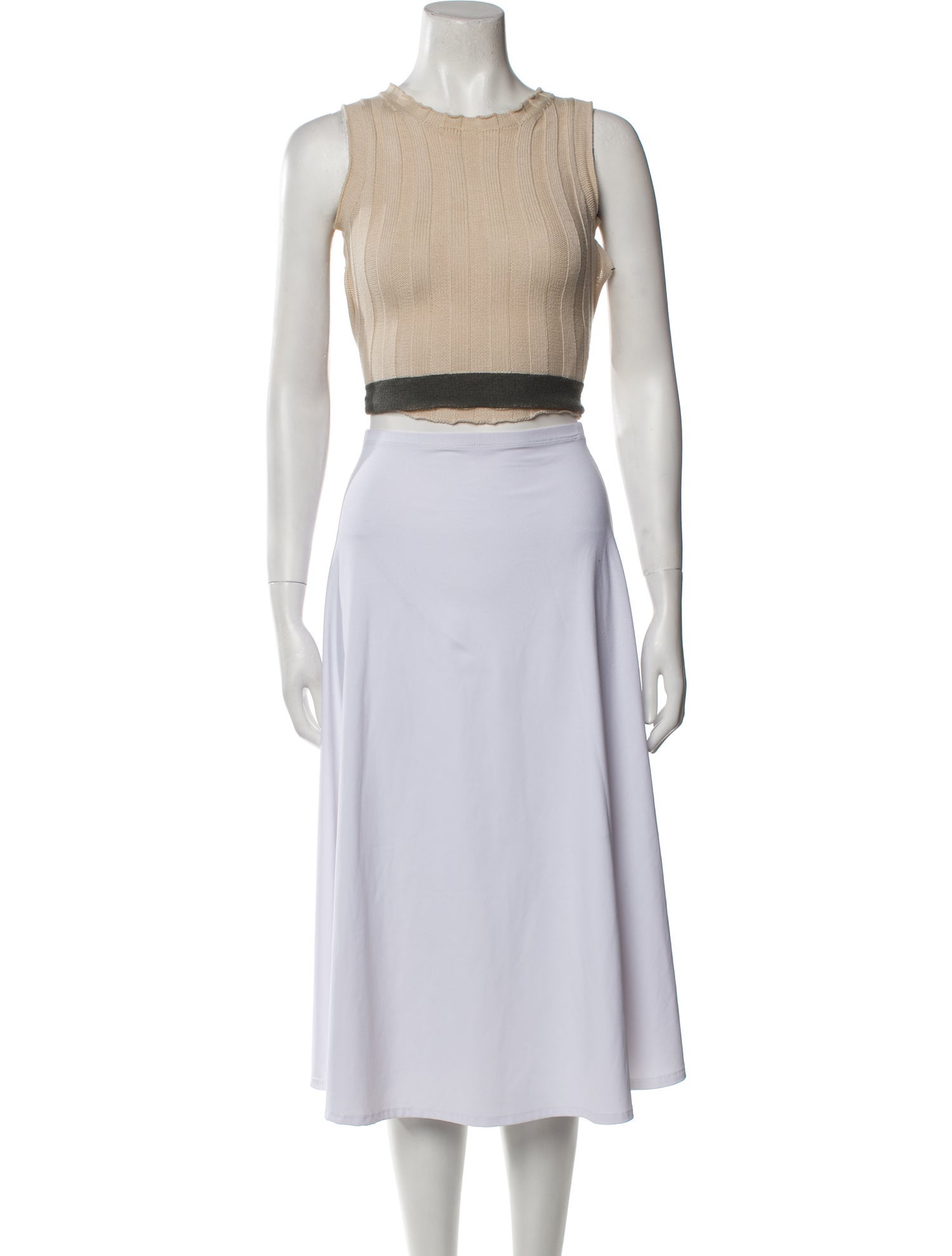 Eckhaus Latta Alpaca Crew Neck Crop Top