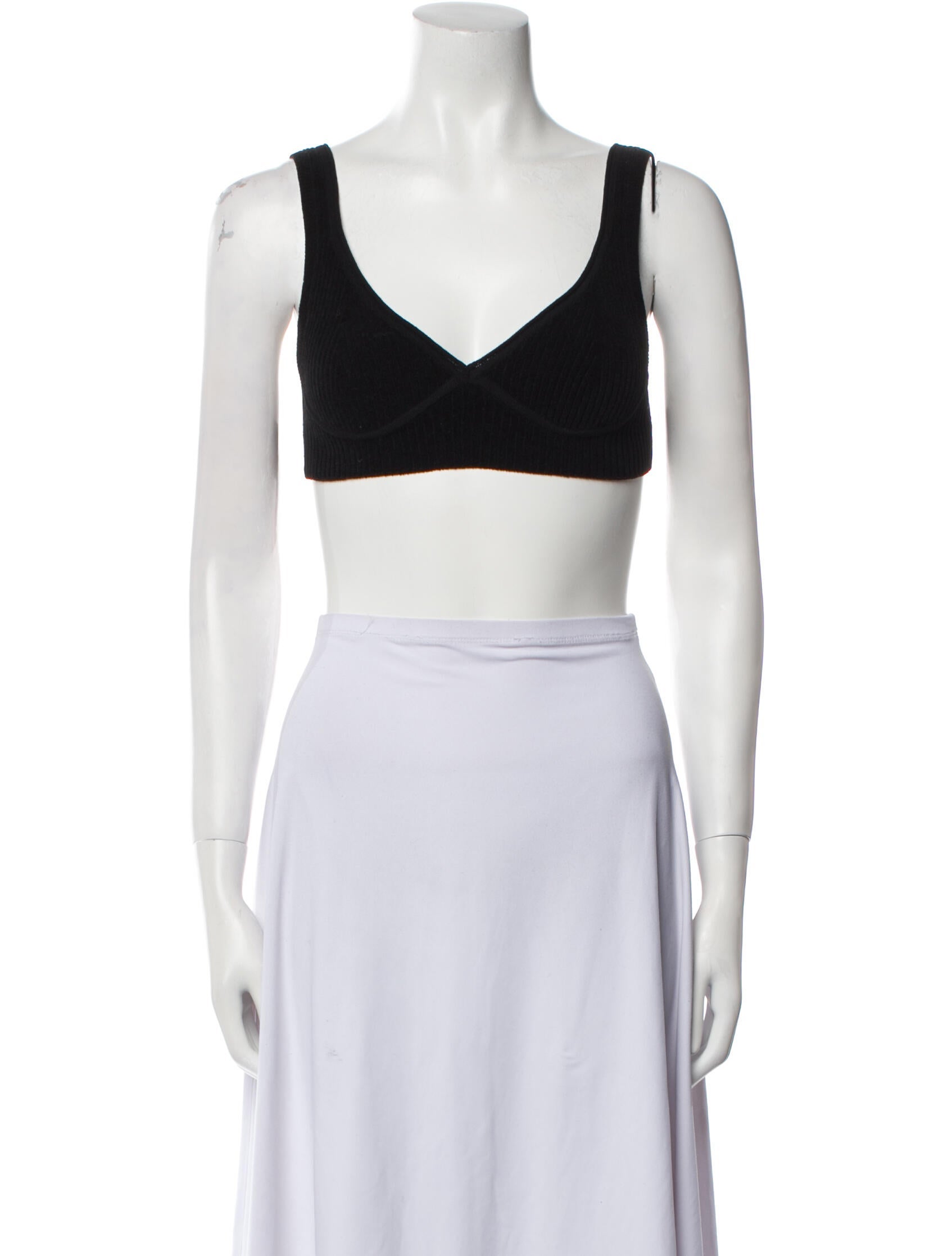 Eckhaus Latta V-Neck Sleeveless Crop Top