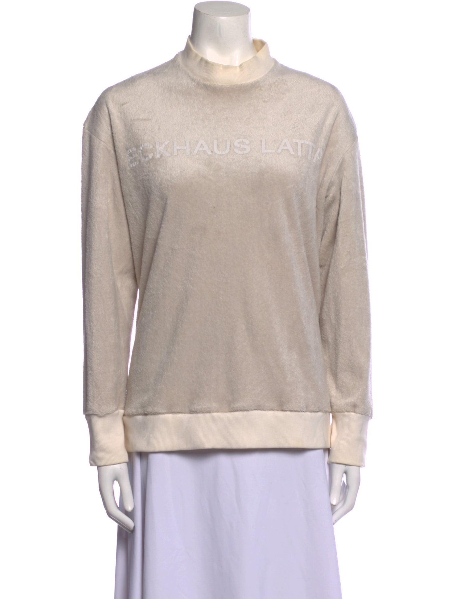 Eckhaus Latta Wool Mock Neck Sweatshirt