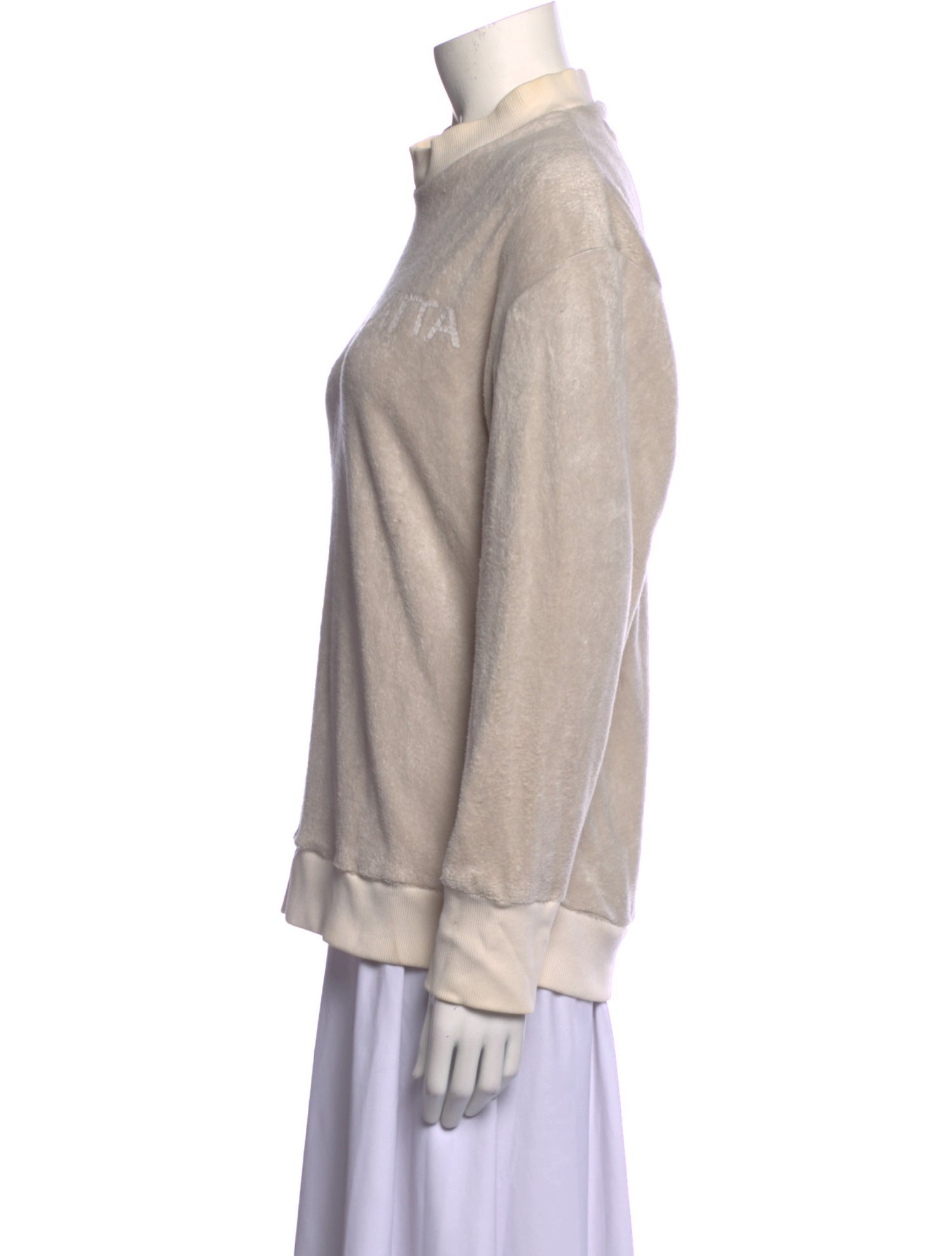 Eckhaus Latta Wool Mock Neck Sweatshirt