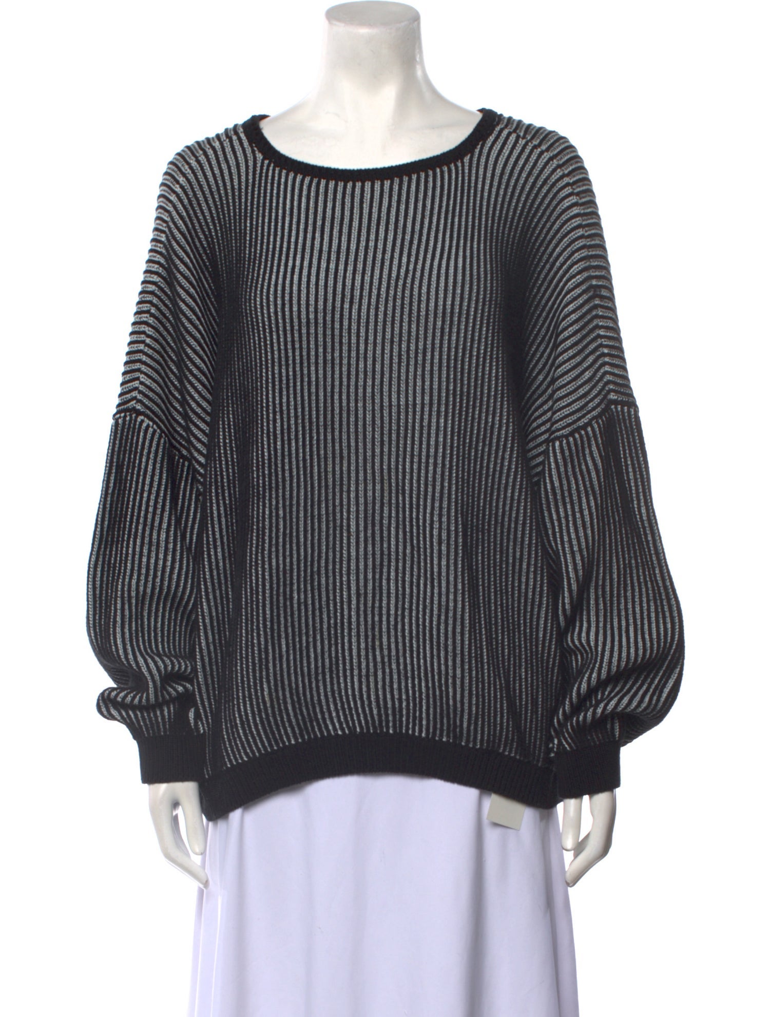 Eckhaus Latta Striped Scoop Neck Sweater