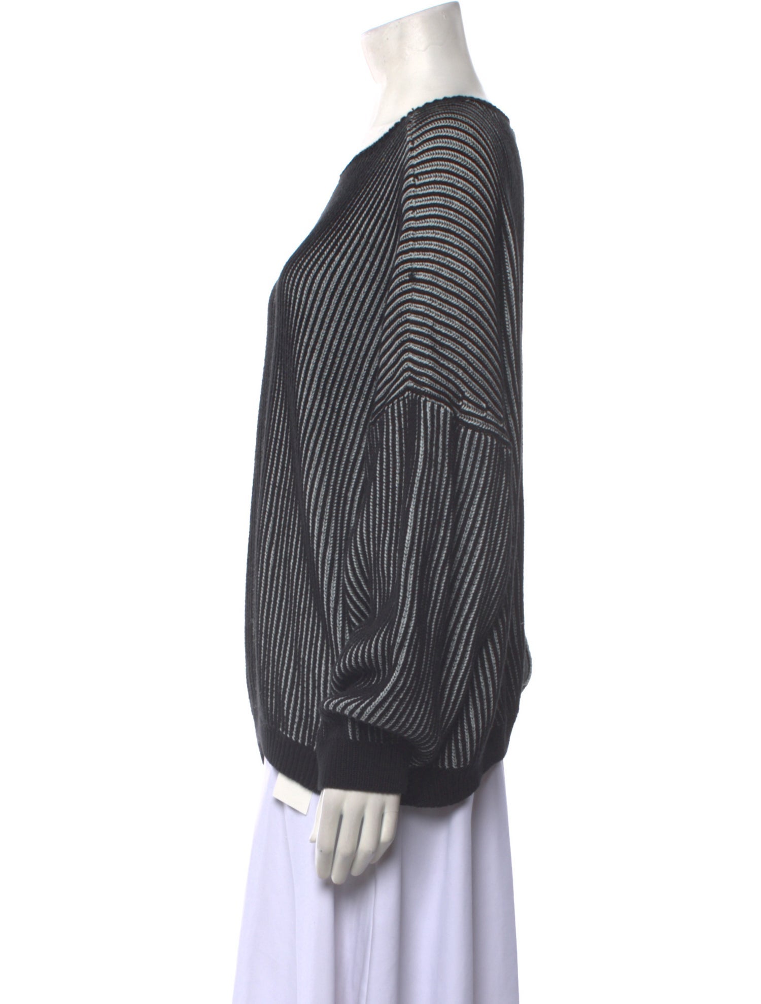 Eckhaus Latta Striped Scoop Neck Sweater