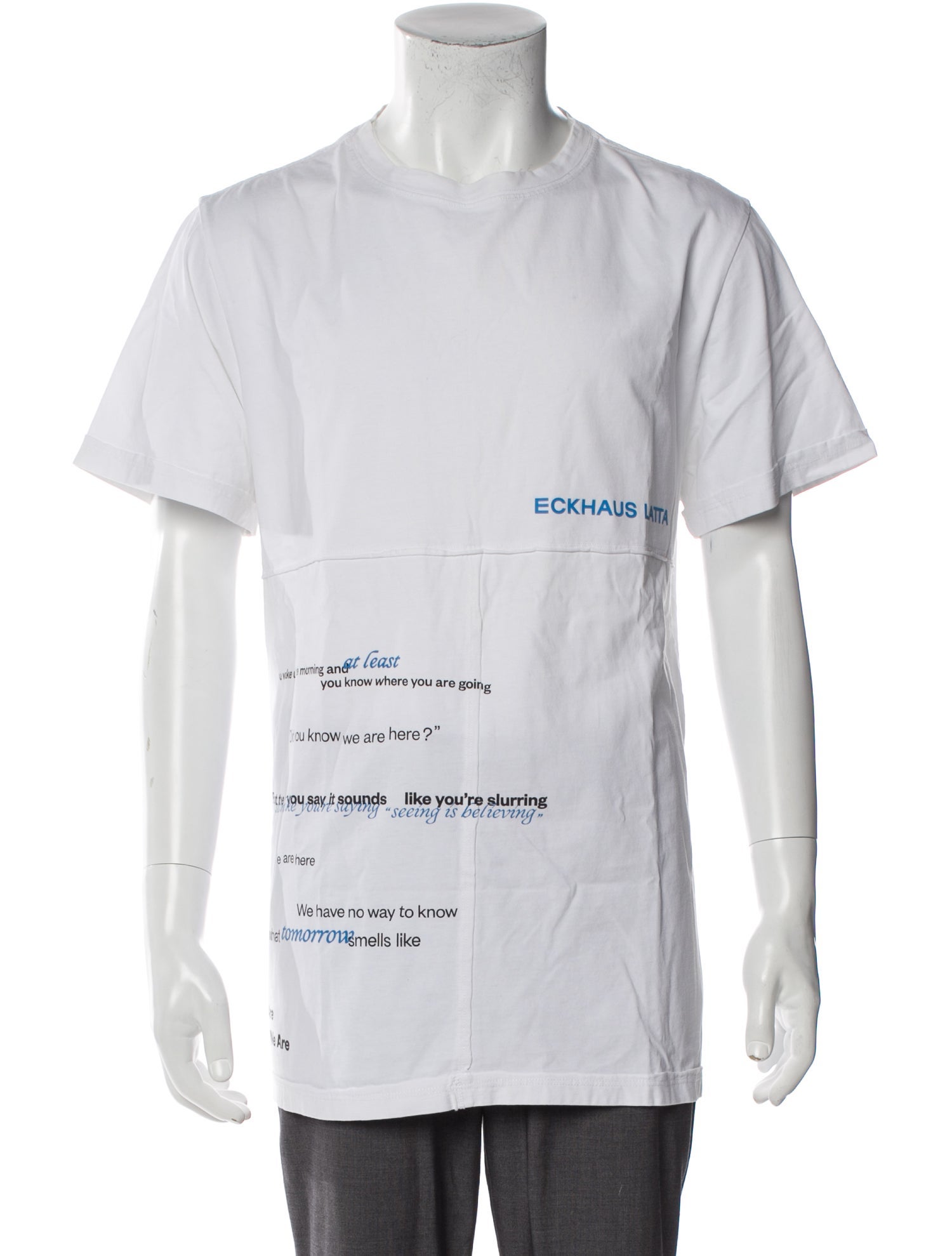 Eckhaus Latta Graphic Print Crew Neck T-Shirt
