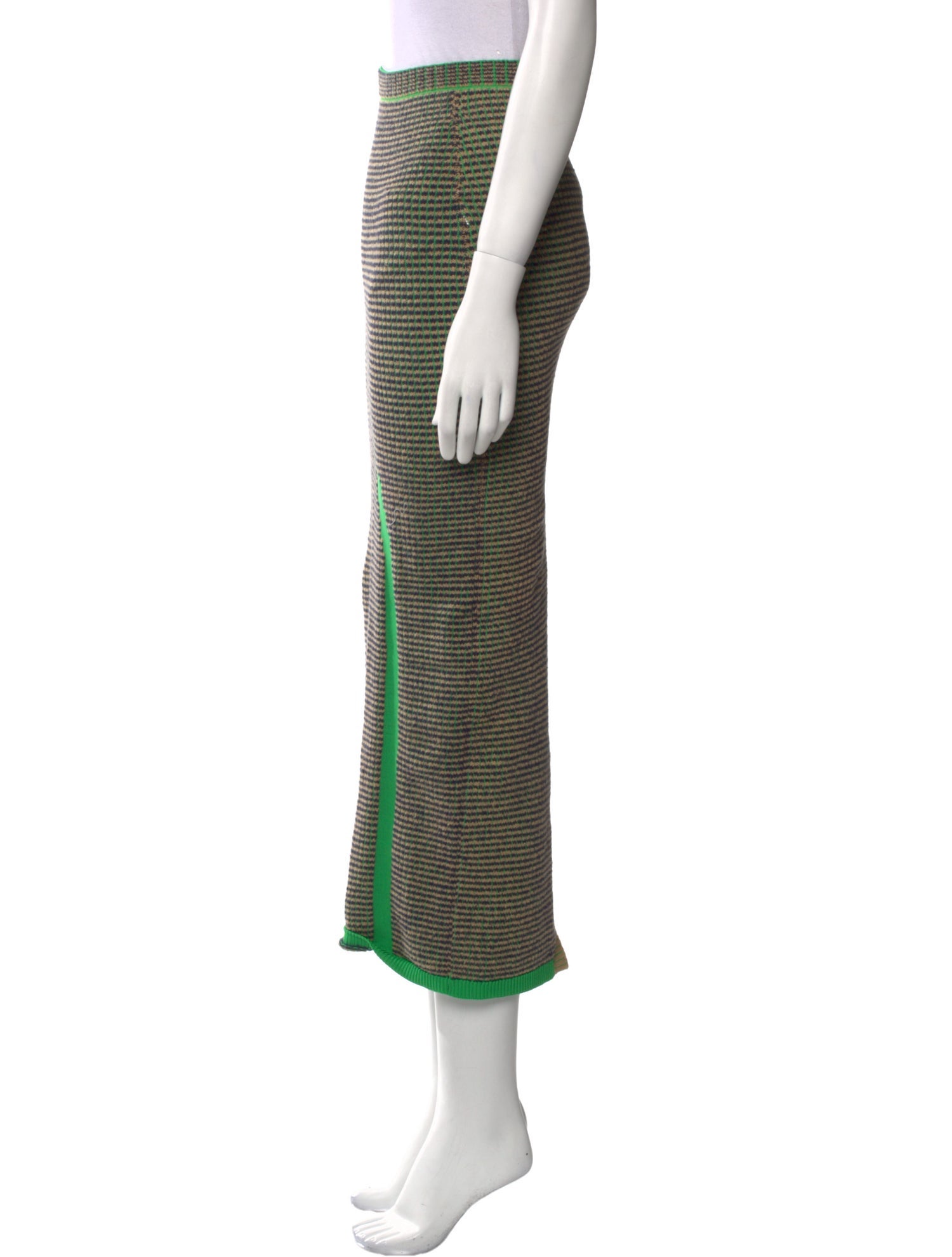 Eckhaus Latta Striped Midi Length Skirt