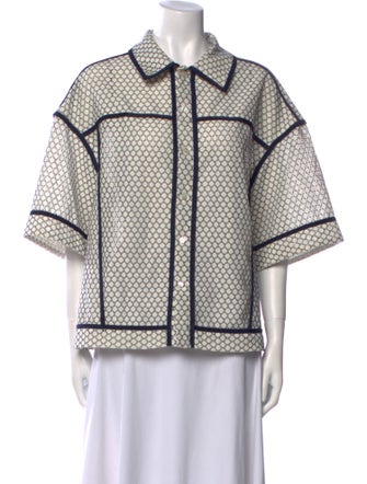 Eckhaus Latta Printed Short Sleeve Button-Up Top