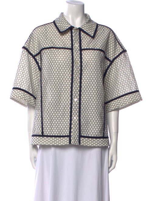 Eckhaus Latta Printed Short Sleeve Button-Up Top