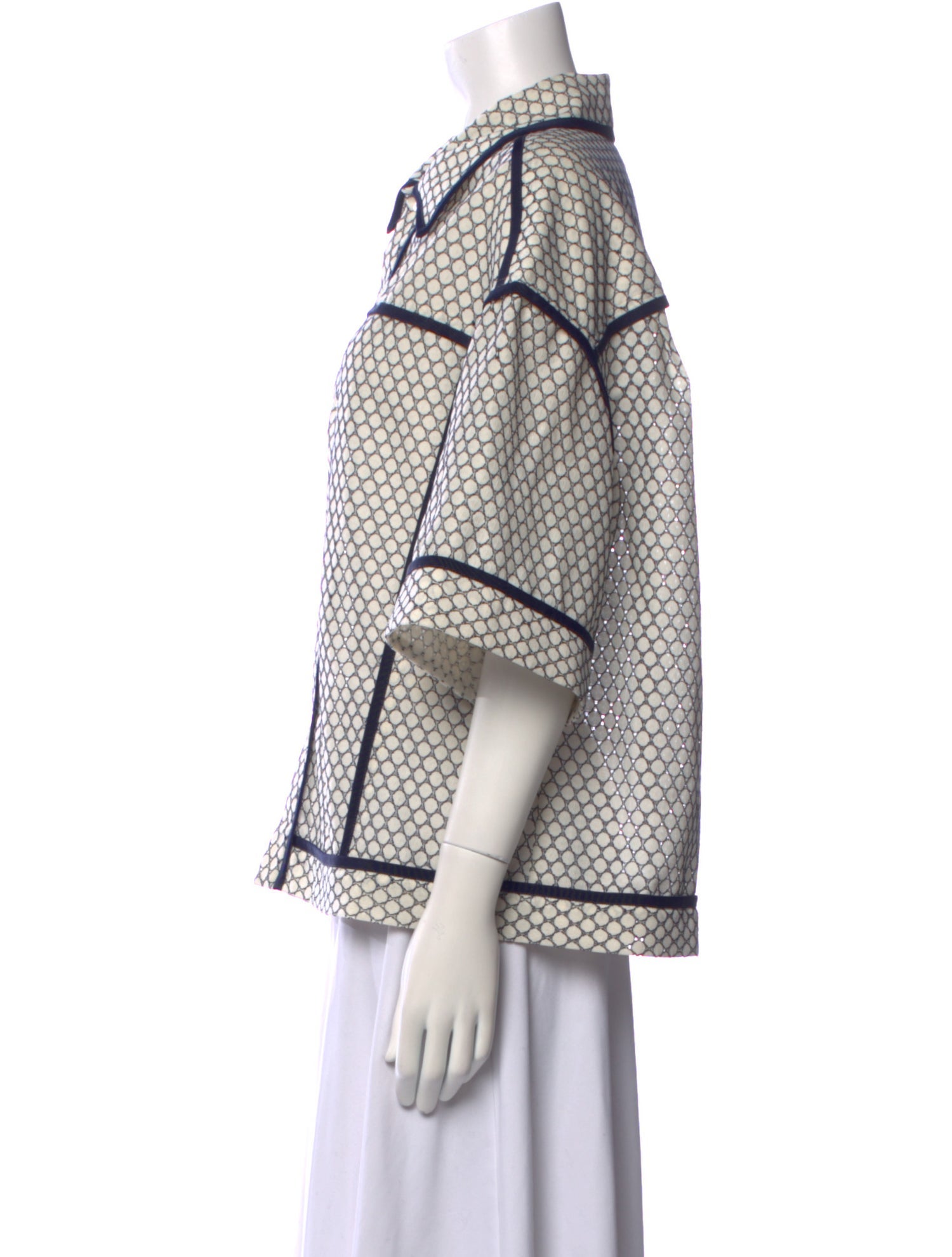 Eckhaus Latta Printed Short Sleeve Button-Up Top