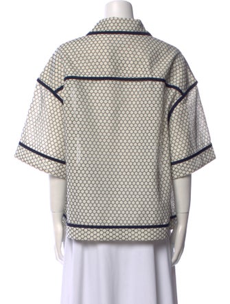 Eckhaus Latta Printed Short Sleeve Button-Up Top