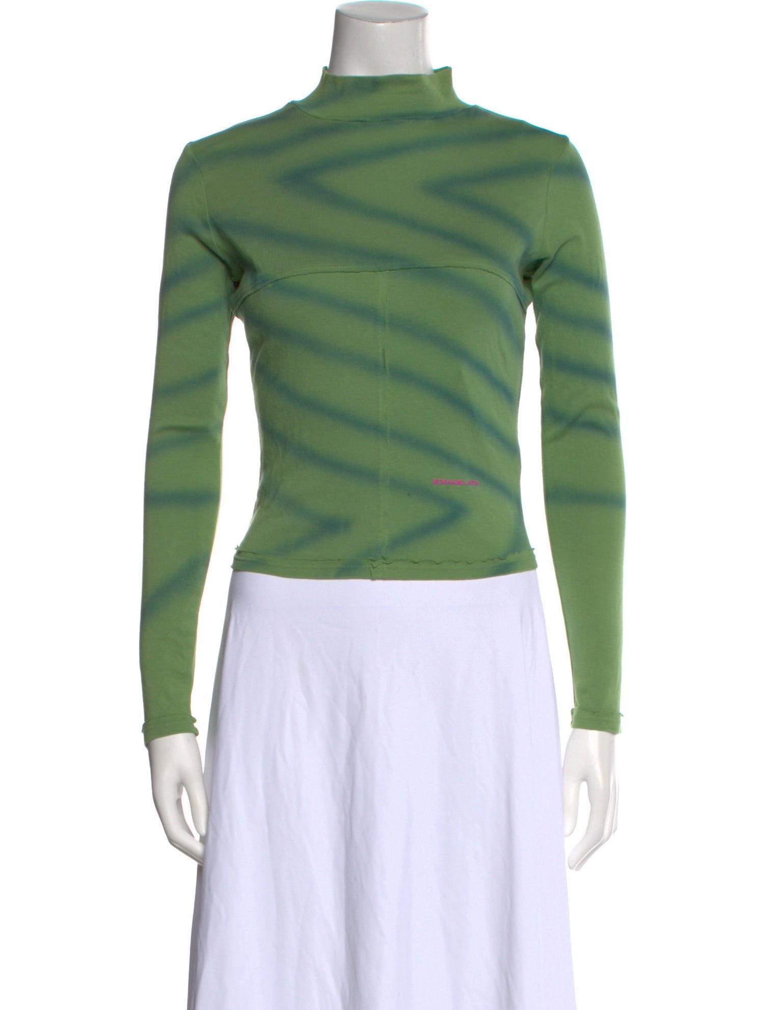 Eckhaus Latta Striped Turtleneck Top