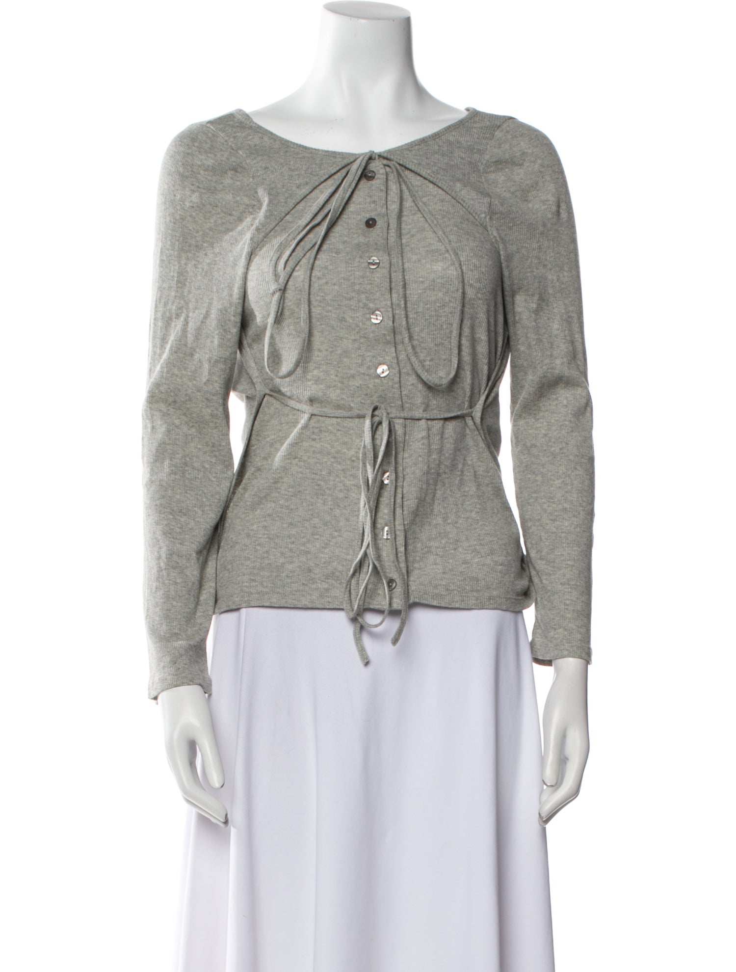 Eckhaus Latta Scoop Neck Long Sleeve Top w/ Tags