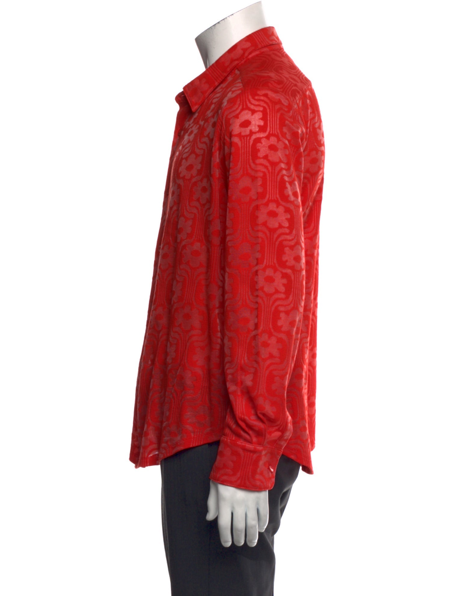 Eckhaus Latta Floral Print Long Sleeve Shirt