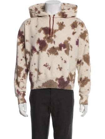 Eckhaus Latta Tie-Dye Print Mock Neck Hoodie