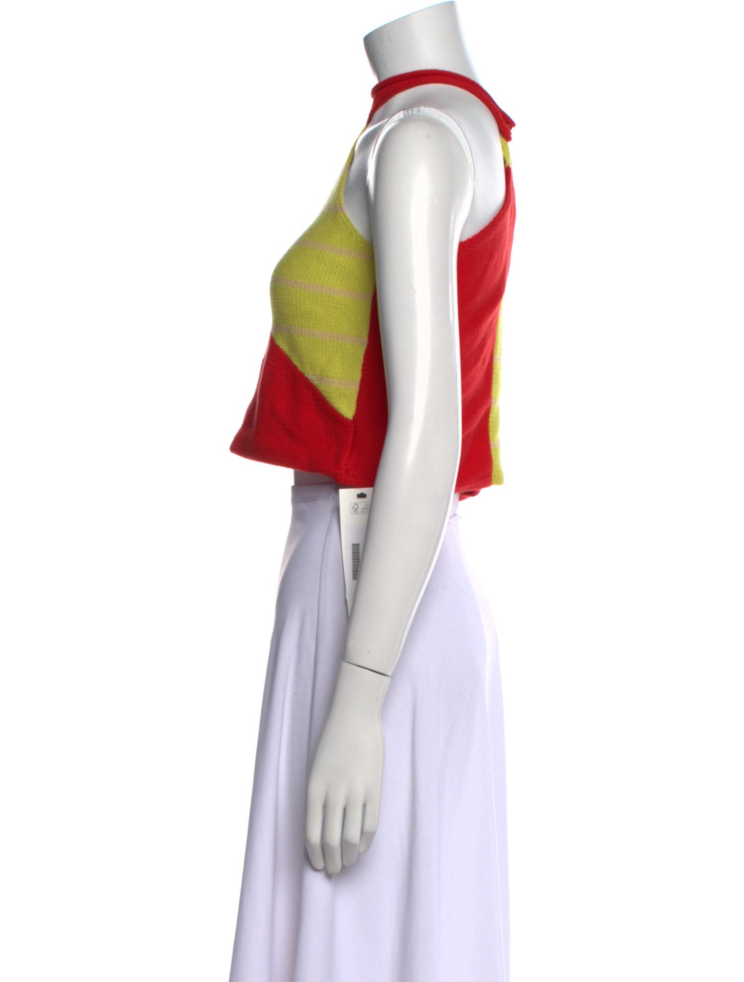 Eckhaus Latta Colorblock Pattern Mock Neck Sweater