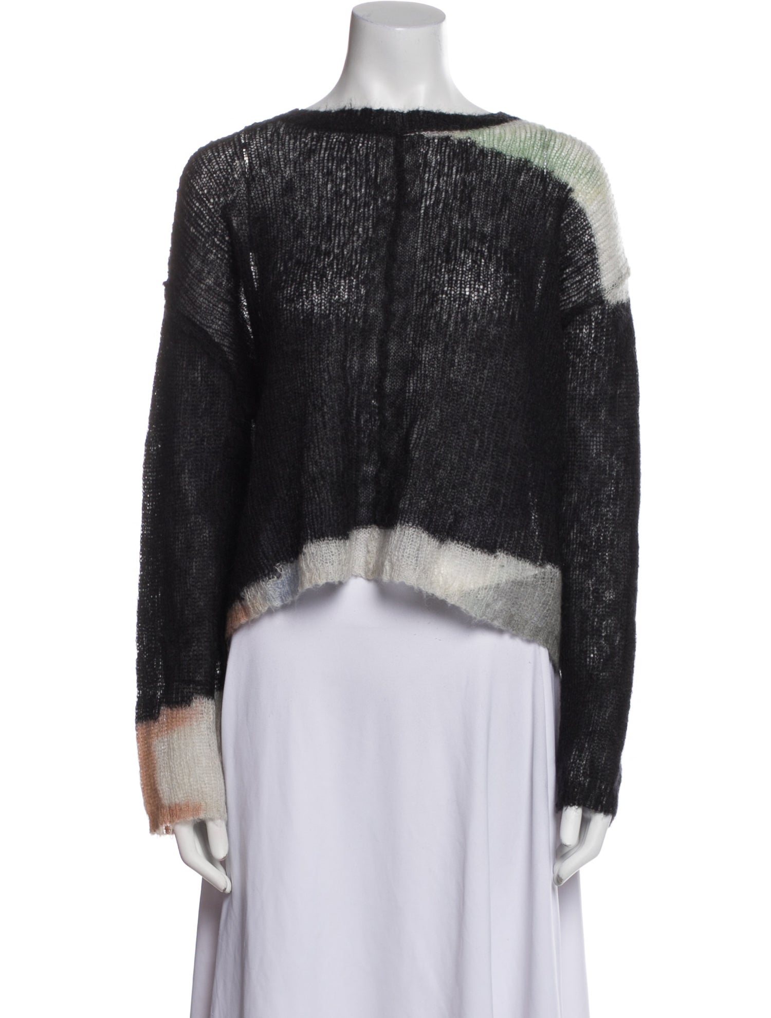 Eckhaus Latta Kid Mohair Bateau Neckline Sweater