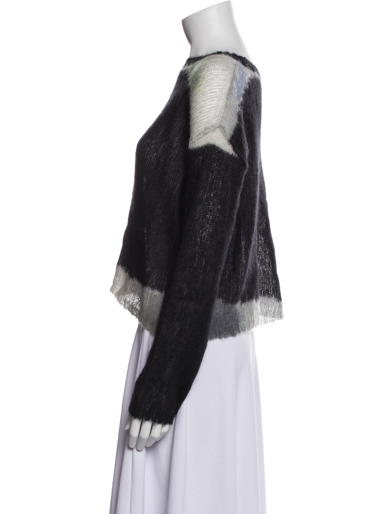 Eckhaus Latta Kid Mohair Bateau Neckline Sweater