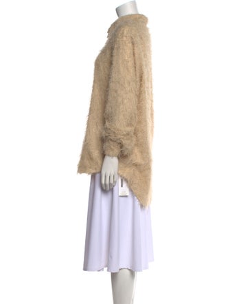 Eckhaus Latta Mock Neck Long Sleeve Button-Up Top