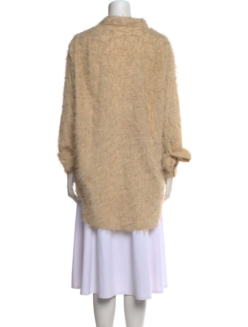 Eckhaus Latta Mock Neck Long Sleeve Button-Up Top