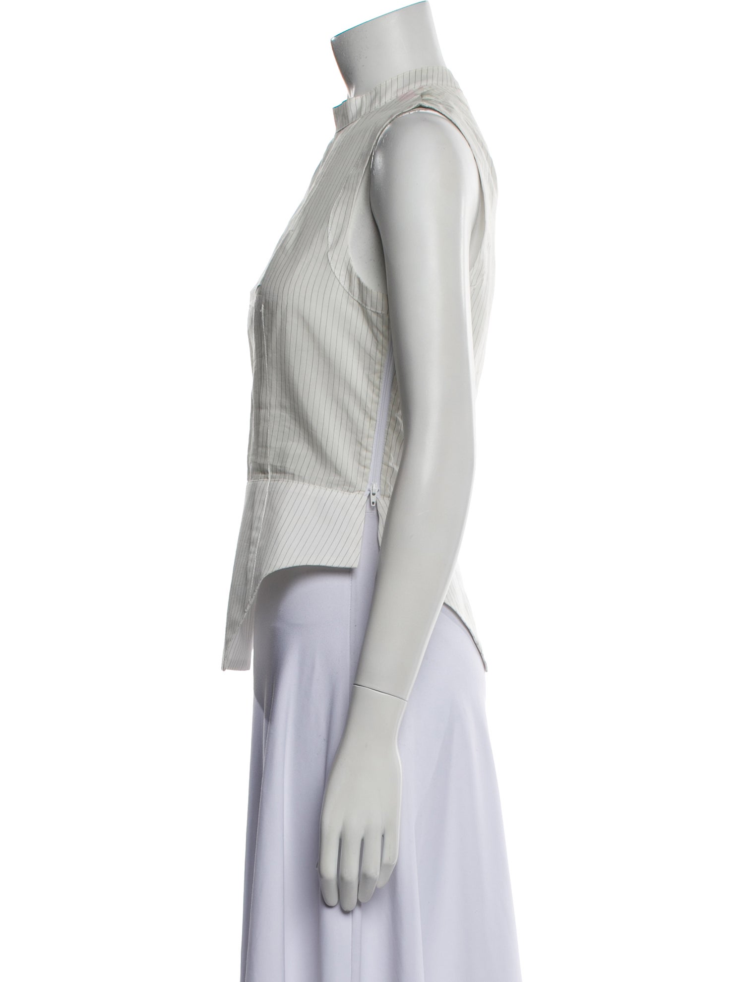 Eckhaus Latta Mock Neck Sleeveless Crop Top