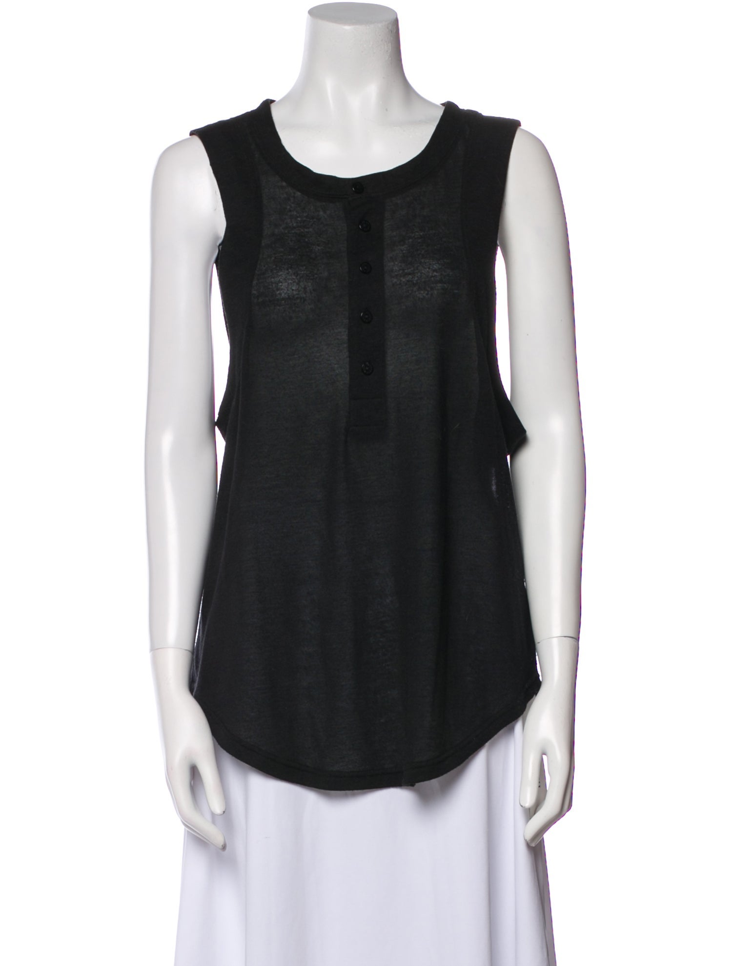 Eckhaus Latta Crew Neck Sleeveless Top