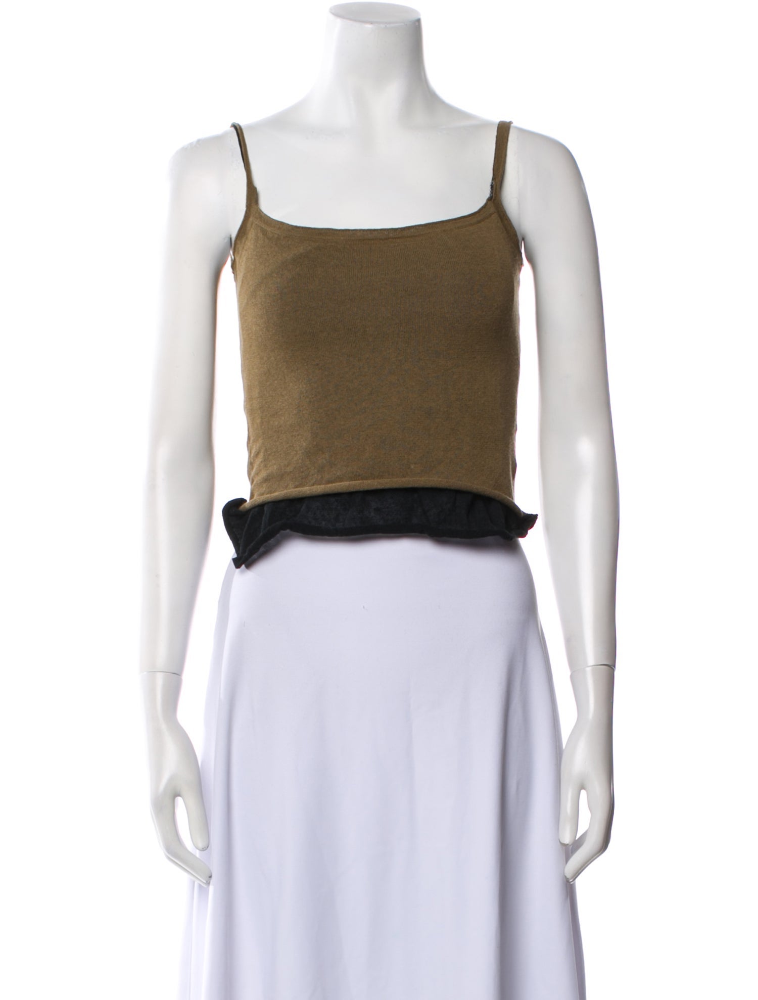 Eckhaus Latta Square Neckline Sleeveless Crop Top