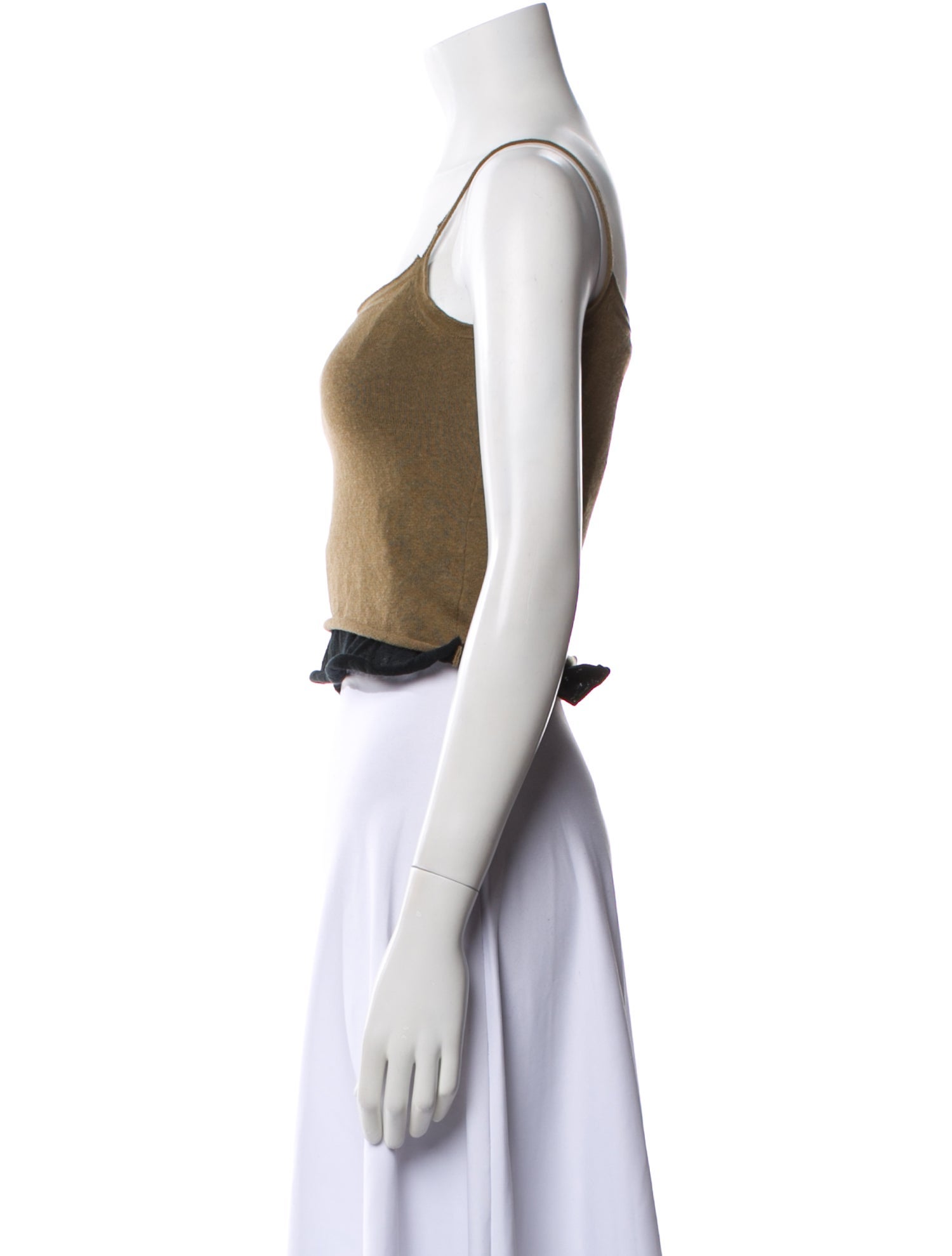 Eckhaus Latta Square Neckline Sleeveless Crop Top