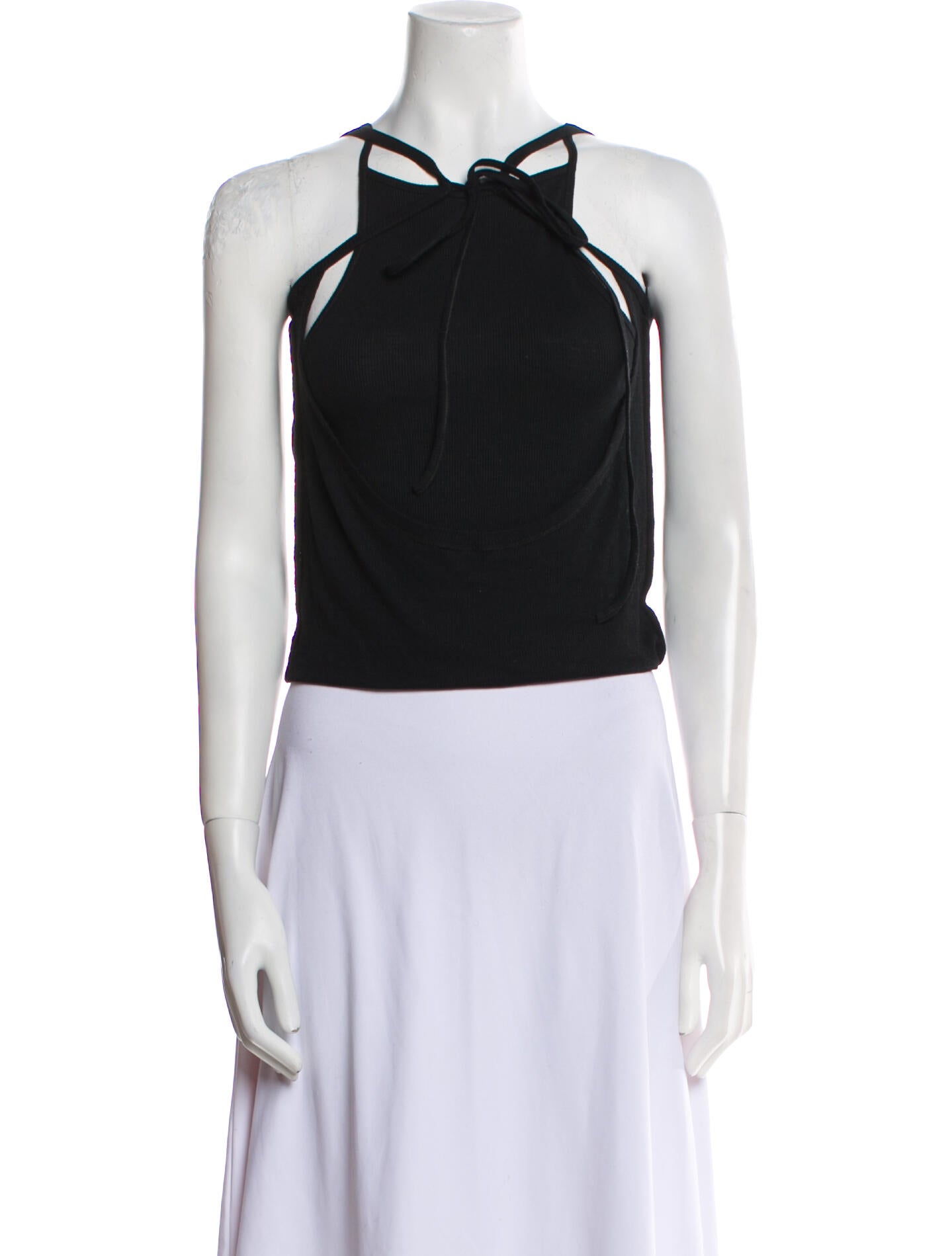 Eckhaus Latta Halterneck Sleeveless Crop Top
