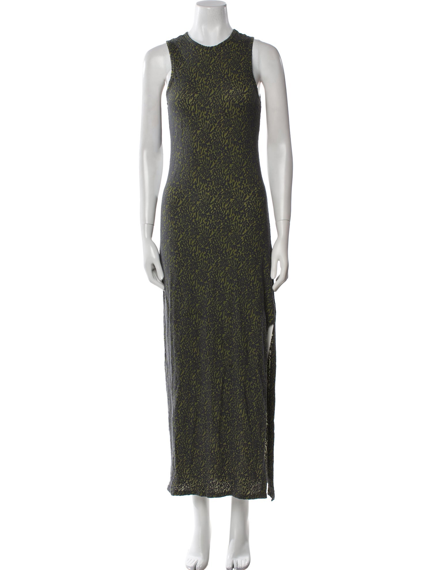 Eckhaus Latta Animal Print Long Dress
