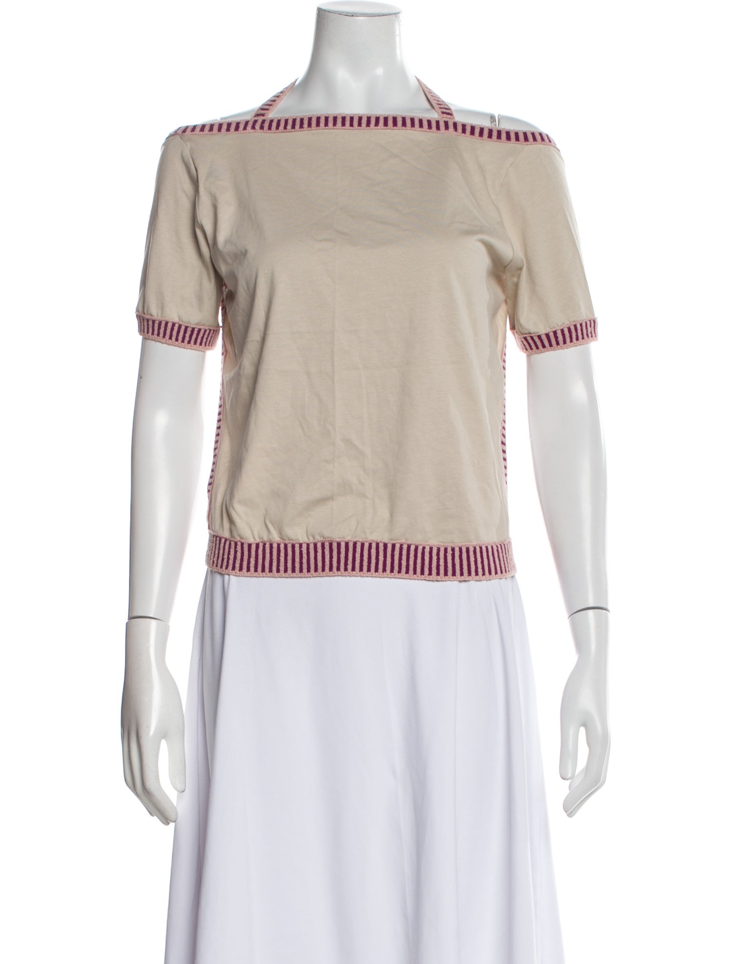 Eckhaus Latta Off-The-Shoulder Short Sleeve Top w/ Tags