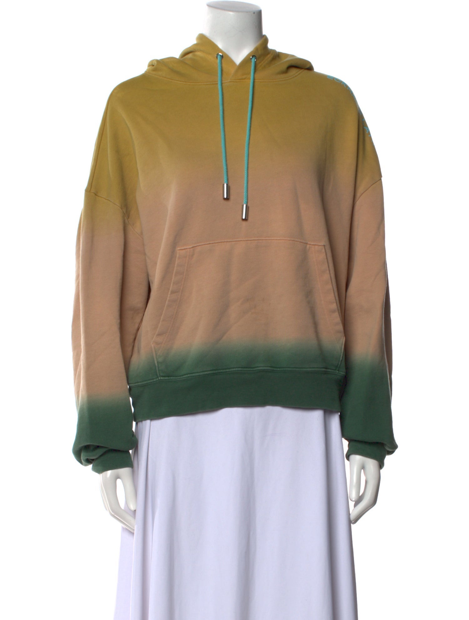 Eckhaus Latta Colorblock Pattern V-Neck Sweatshirt