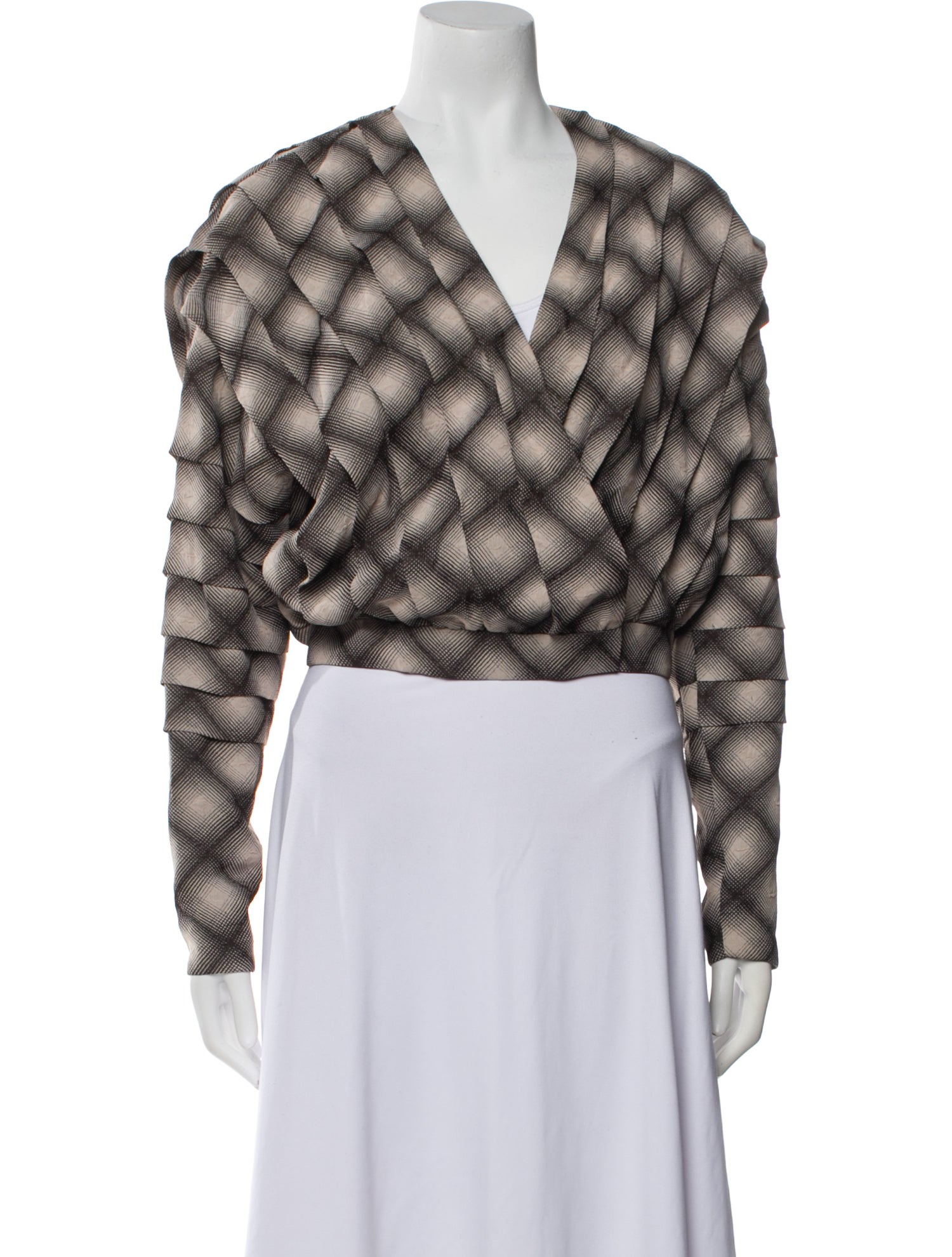 Eckhaus Latta Plaid Print Bomber Jacket