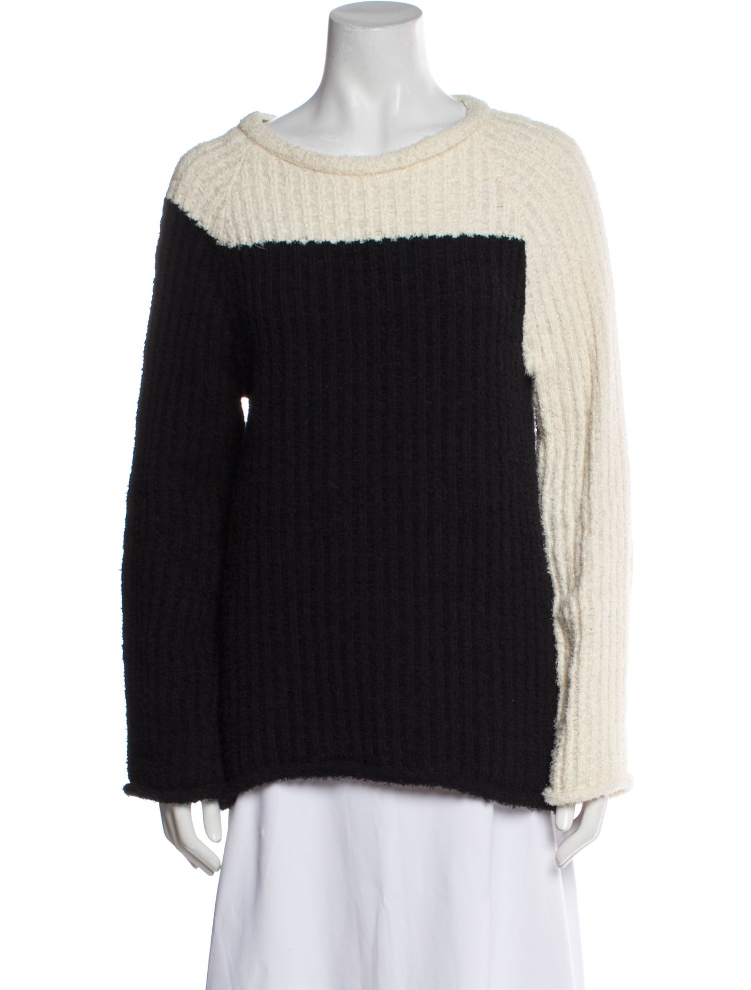 Eckhaus Latta Colorblock Pattern Mock Neck Sweater