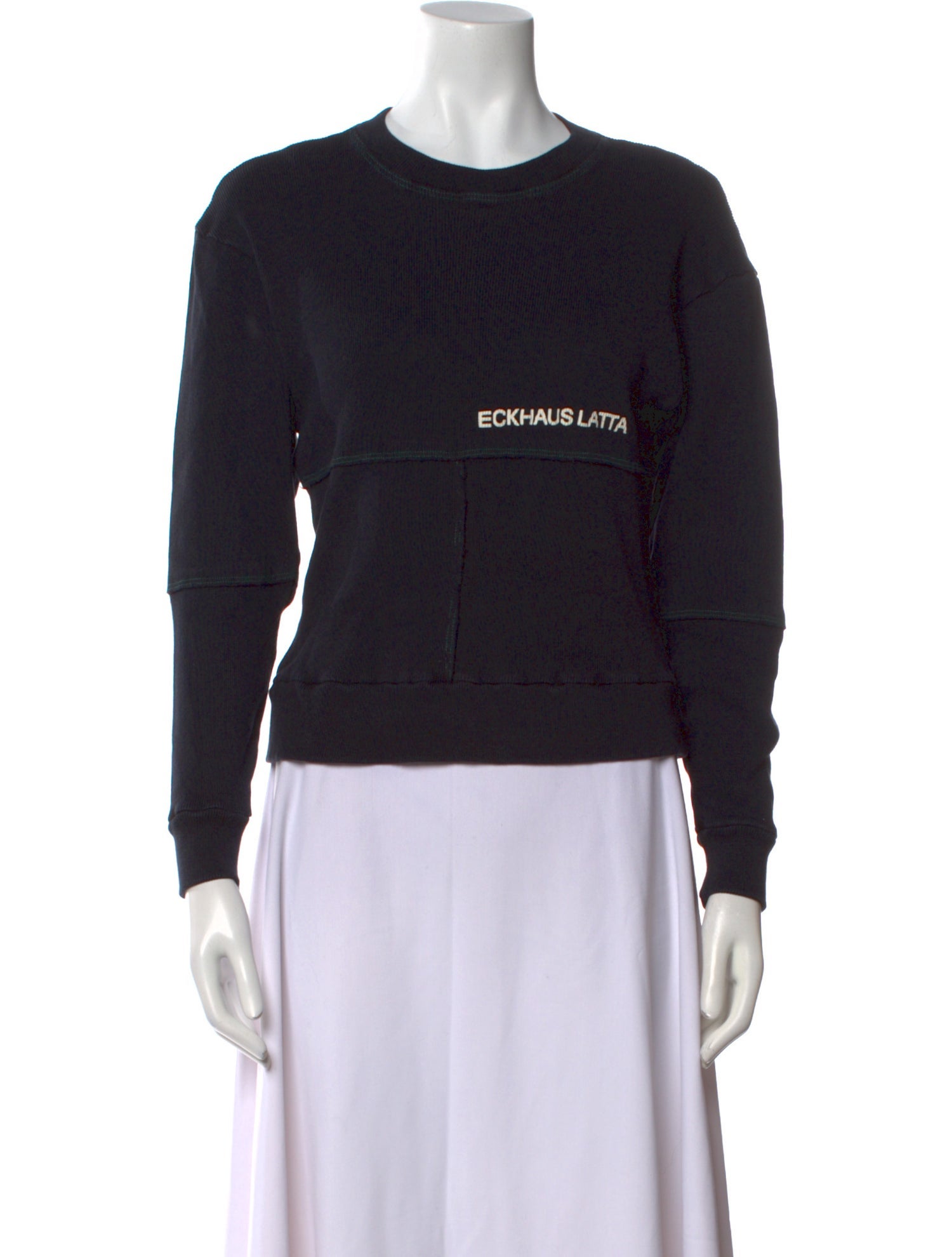 Eckhaus Latta Graphic Print Crew Neck Sweatshirt