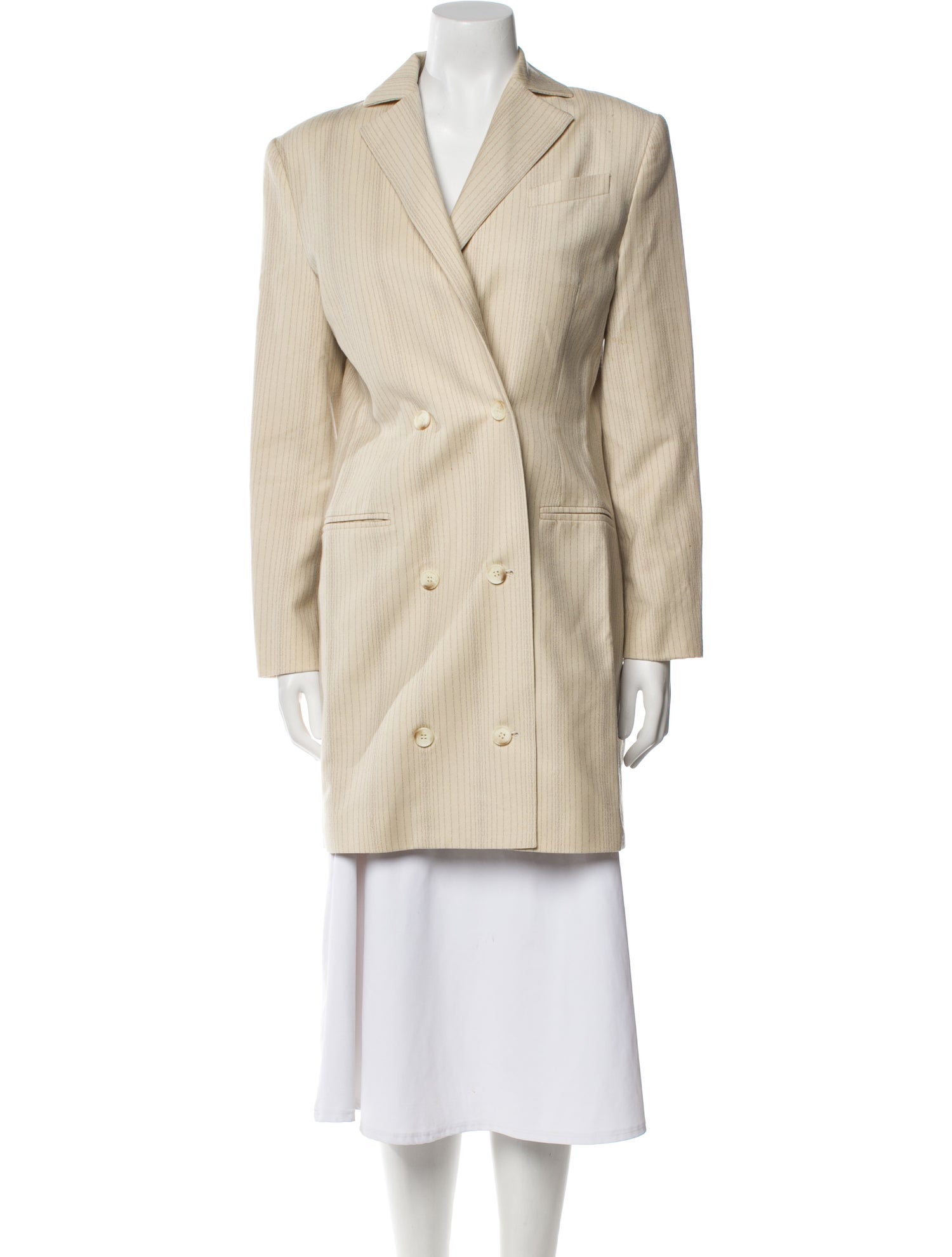 Eckhaus Latta Wool Striped Blazer