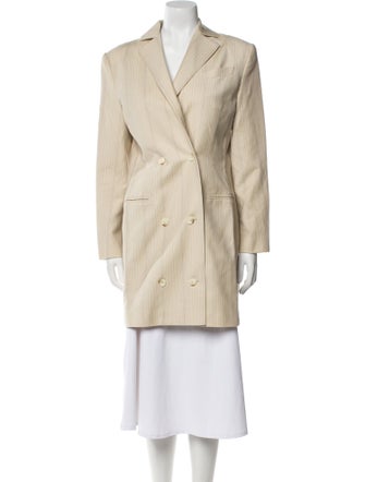 Eckhaus Latta Wool Striped Blazer