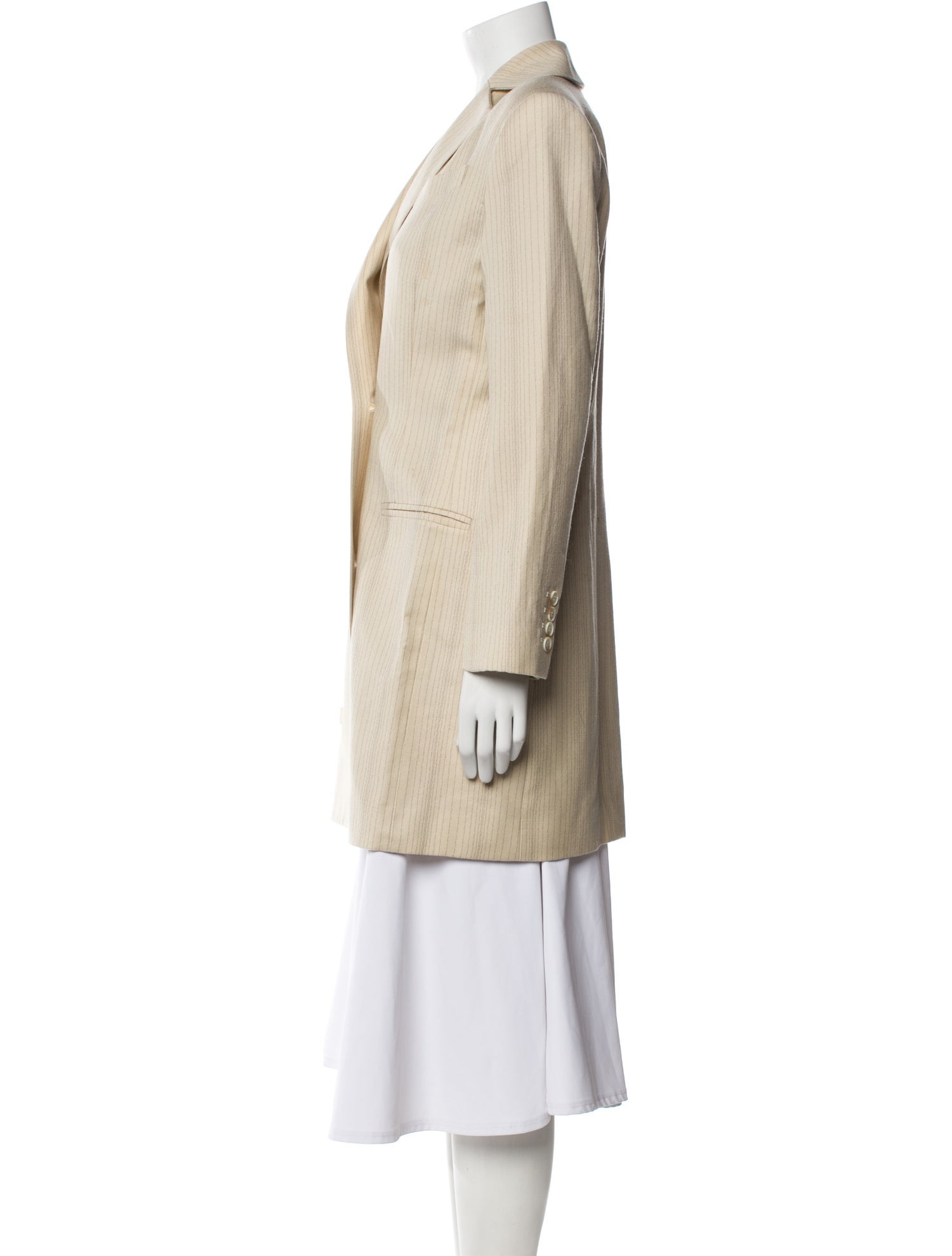 Eckhaus Latta Wool Striped Blazer