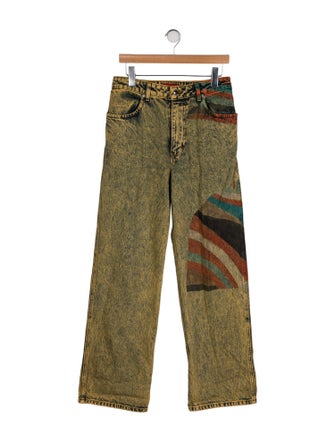 Eckhaus Latta High-Rise Wide Leg Jeans